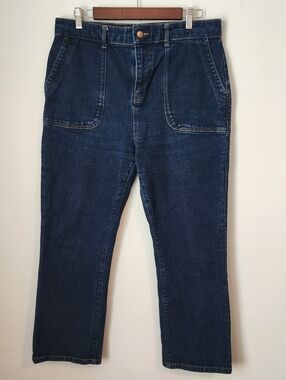 Boden, Dark Blue Denim Jeans - Utility Flare, Size 10